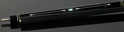 Longoni Ogiva Ocean No Wrap Pool Cue with Luna Nera Pure Graphite Shaft