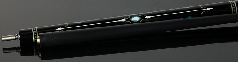 Longoni Ogiva Ocean No Wrap Pool Cue with Luna Nera Pure Graphite Shaft