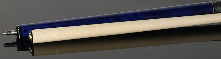 Pechauer JP T Series Blue-Stained Maple Pool Cue with Linen Wrap