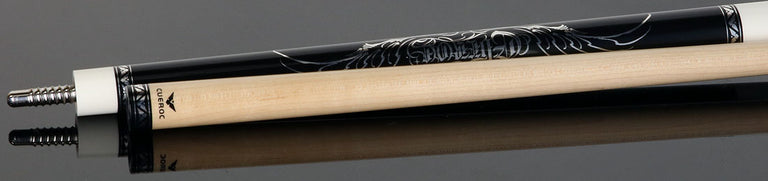 Cueroc Goth 3 Black with Silver Graphic No Wrap Pool Cue