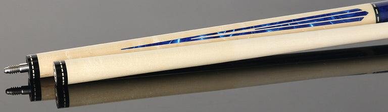 Pechauer JP T Series Natural Maple with Blue Points Pool Cue with Irish Linen Wrap