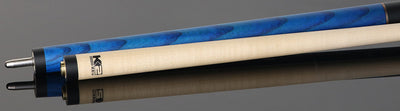 K2 Blue-Stained Ash No Wrap Pool Cue with 12.50mm K2 LD Shaft