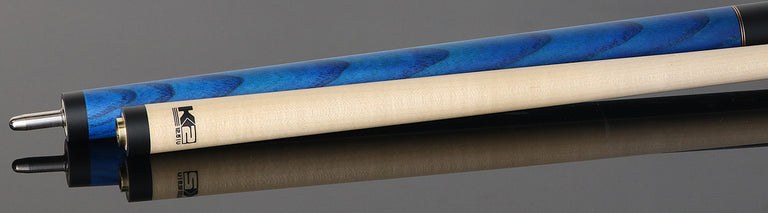 K2 Blue-Stained Ash No Wrap Pool Cue with 12.50mm K2 LD Shaft