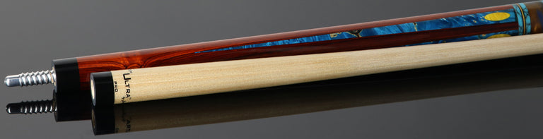 Jacoby Custom Impregnated Burl, Cocobolo and Turquoise Play Cue - 0724-318