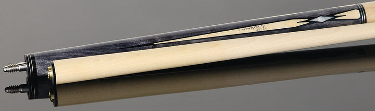 Pechauer Pro R Series Smoke-Stained Maple with Maple Points and Pearl Diamonds No Wrap Pool Cue