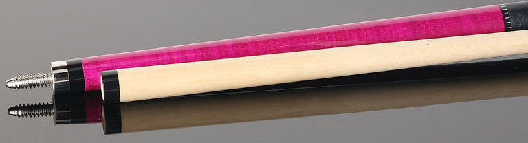 KODA Hot Pink-Stained Maple Pool Cue with Linen Wrap