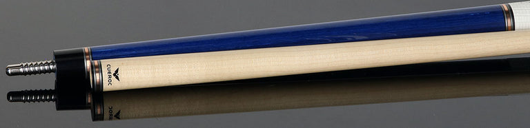 Cueroc Galaxy 4 Blue Stained Dymond Wood Cue with Ring-Tailed Lizard Wrap