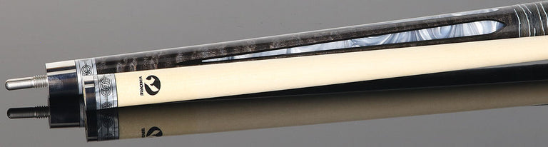 Viking  Defender Series Premium Smoke Stained Birdseye Maple with White Pearl and Black Inlays Play Cue - DF0911