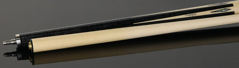 Pechauer Pro R Series Carbon-Stained Maple with Maple Points and Abalone Inlays No Wrap Pool Cue