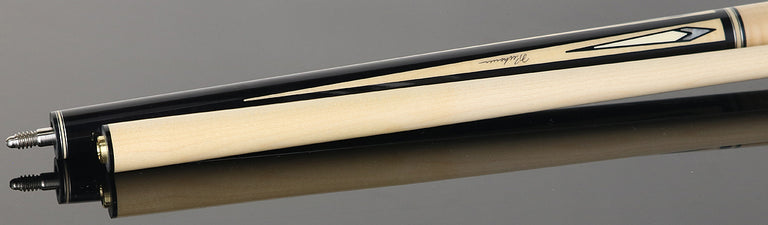 Pechauer Pro R Series Ebony-Stained Maple with Maple Points and Pearl Diamonds No Wrap Pool Cue