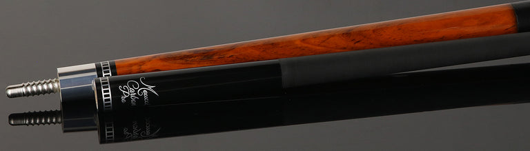 Meucci Exotic Wood Series Cocobolo Pool Cue with Lizard Leather Wrap and Carbon Shaft - EWSCBOC