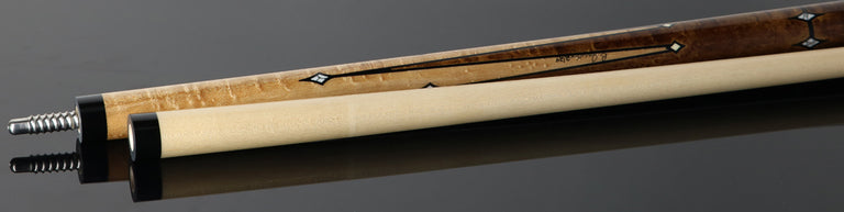 Jacoby Custom Brown-Stained Birdseye Maple with Buffalo Turquoise Play Cue - 0324-112