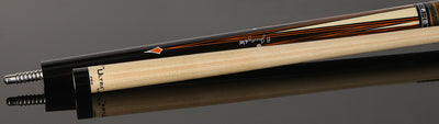Jacoby Custom Orange Raven Pool Cue with Stacked Leather Wrap - 0917-52SWOR