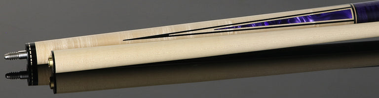 Pechauer JP T Series Natural-Stained Maple with Purple Point Inlays No Wrap Pool Cue