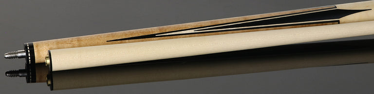 Pechauer JP T Series Natural-Stained Maple with Sim. Ebony Inlays No Wrap Pool Cue