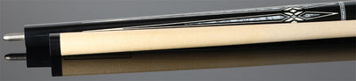 Dufferin Midnight Black with White Recon Wrapless Graphic Pool Cue - D492