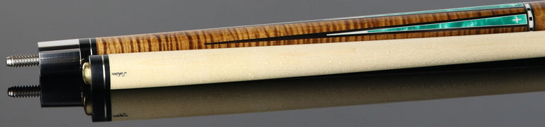 Schon Pool Cue - Dark Stain with Teal Points - LTD2300-DLS