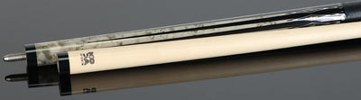 KODA Gray-Stained Maple with Black and Abalone Points Graphic Pool Cue - KD54