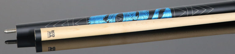 KODA Blue Dragon Graphic Pool Cue - KDV15BL