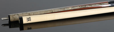 Koda Gray-Stained Maple with Cocobolo Points Graphic Pool Cue - KD49