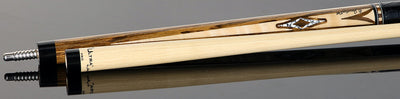 Jacoby HBV2 Series Bocote Forearm with Curly Maple and White Buffalo Inlays Point Cue