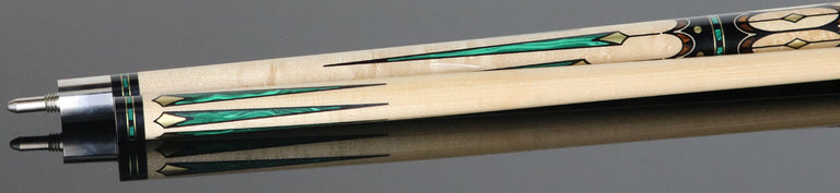 McDermott G3002 2024 Cue Of the Year - Green Malachite with IPro Slim Shaft with Matching Inlays and Ringwork