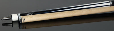 Cueroc ZiWei Star Dymond Ebony Wood with White Shell Points Pool Cue with Black Shark Wrap