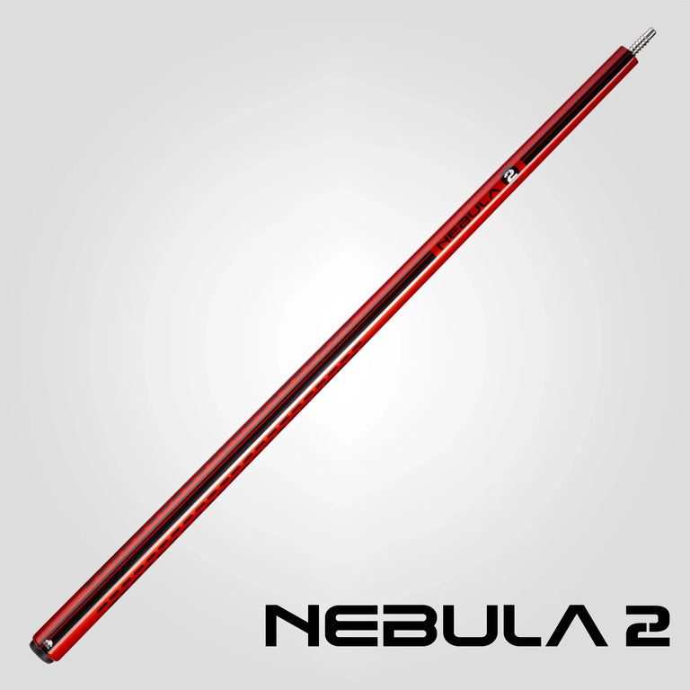 Rhino Nebula 2 Crimson Red No Wrap Carbon Pool Cue