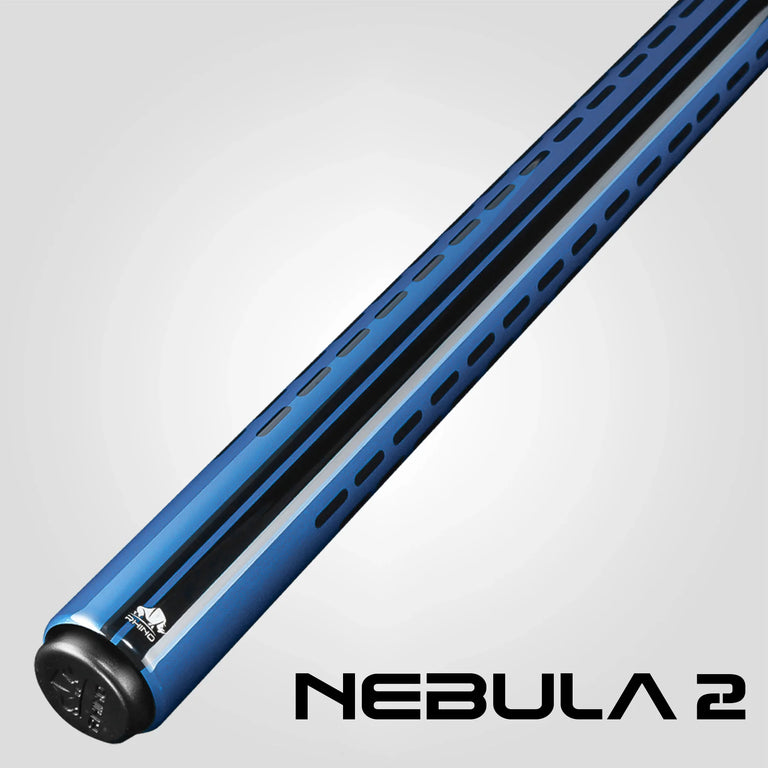 Rhino Nebula 2 Sky Blue No Wrap Carbon Pool Cue