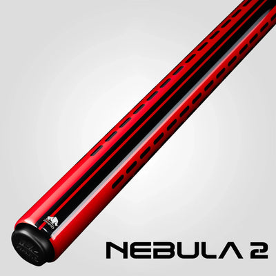 Rhino Nebula 2 Crimson Red No Wrap Carbon Pool Cue