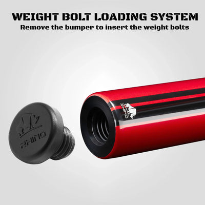 Rhino Nebula 2 Crimson Red Carbon Pool Cue with Sports Wrap