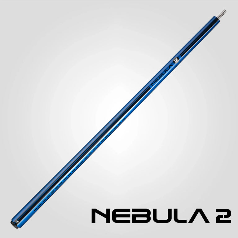 Rhino Nebula 2 Sky Blue No Wrap Carbon Pool Cue