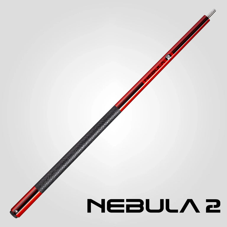 Rhino Nebula 2 Crimson Red Carbon Pool Cue with Sports Wrap
