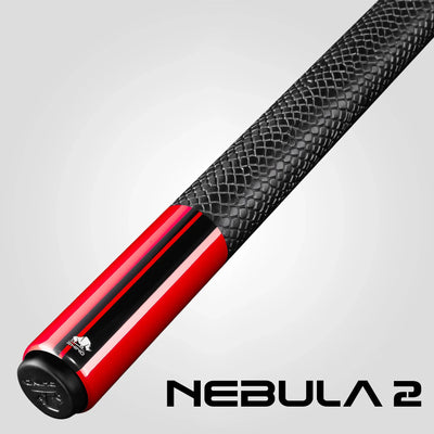 Rhino Nebula 2 Crimson Red Carbon Pool Cue with Sports Wrap