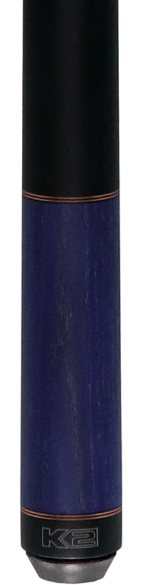 K2 Purple-Stained Ash No Wrap Pool Cue with 12.50mm K2 LD Shaft