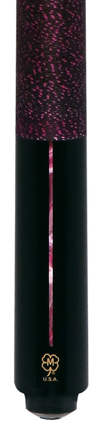 McDermott Black Urethane with Pink Pearl Inlays Cue of the Month with G-Core Shaft