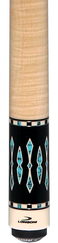 Longoni Black Mamba II Natural No Wrap Pool Cue with VP2 - S2 American Shaft