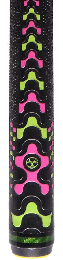 Poison VX BRK Sport Wrap Break Pool Cue - Green and Pink with Venom Carbon Shaft