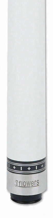 JFlowers True White No Wrap Pool Cue with Carbon Shaft