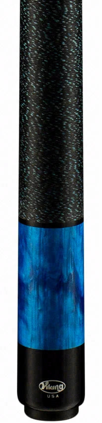 Viking Helix Series Khaki-Stained Birdseye Maple with Black and Blue Premium Pearl Play Cue - HL0304