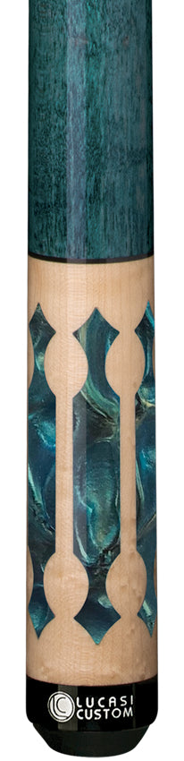 Lucasi LZC22 Custom Natural with 6 Blue and Gold Points Cue