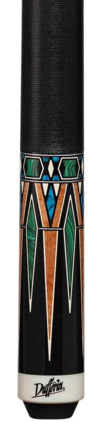 Dufferin Black and Green Malachite  Play Cue - D-SE49