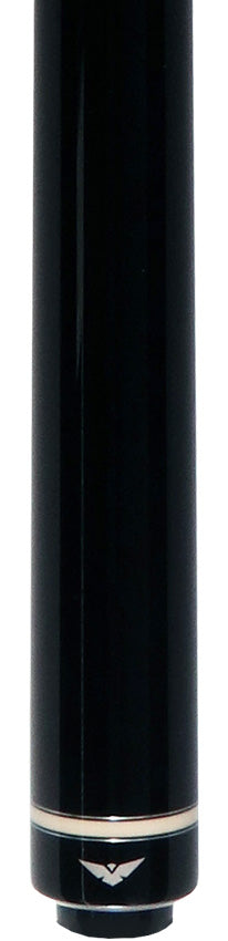 Cueroc White with Black and Silver Sport Graphic No Wrap Pool Cue