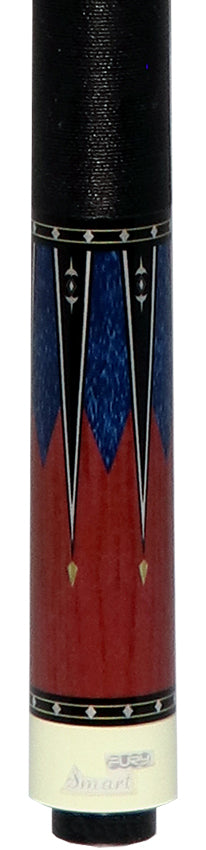 Fury Graphic Pool Cue with Pebble Grain Leather Wrap - FUVT3