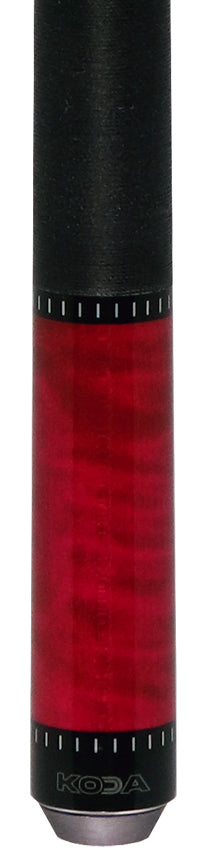 KODA Hot Pink-Stained Maple Pool Cue with Linen Wrap