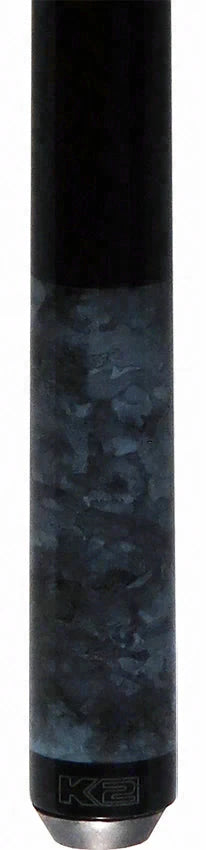 K2 Matte Blue Smoke Graphic No Wrap Pool Cue with 12.50mm K2 LD Shaft
