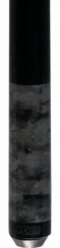 K2 Matte Gray Smoke Matte Graphic No Wrap Pool Cue with 12.5mm LD Shaft