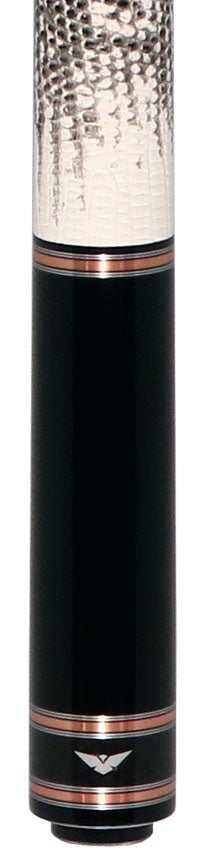 Cueroc Black Galaxy 1 Dymond Ebony Wood Pool Cue with Ring-Tailed Lizard Wrap