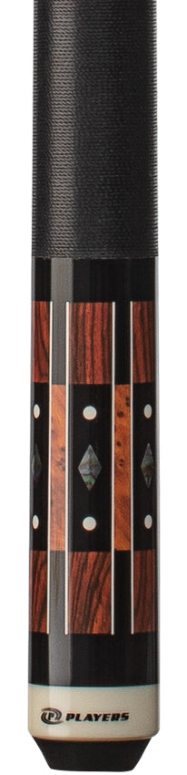 Players Black, Cocobolo, and Thuya Burl Graphic Series Pool Cue - G4144