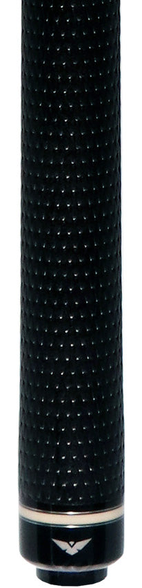 Cueroc White with Black and Silver Sport Graphic Pool Cue with Weave Wrap